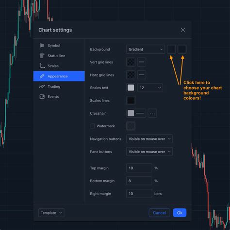 how to change background in tradingview